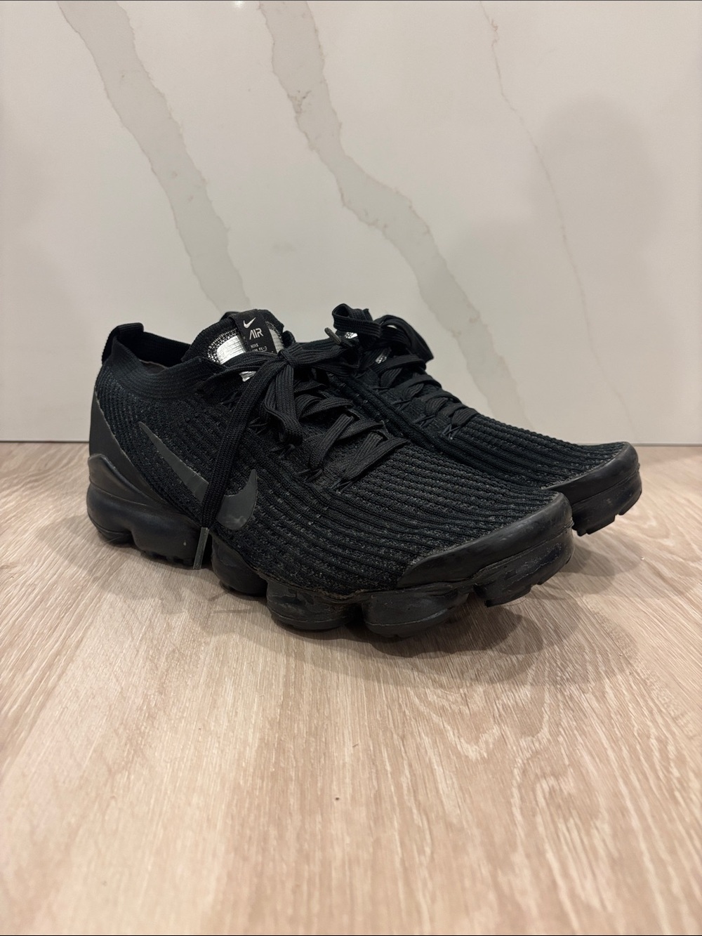 Nike Black Men's VaporMax Flyknit Running Sneakers